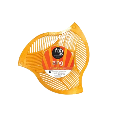 Urinal Screen, Zing, Orange, 30 Day Fragrance, Anti Splashback