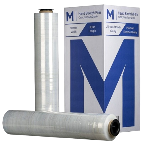 Heavy Duty Hand Pallet Wrap, 500mm X 300m X 23mu (4)