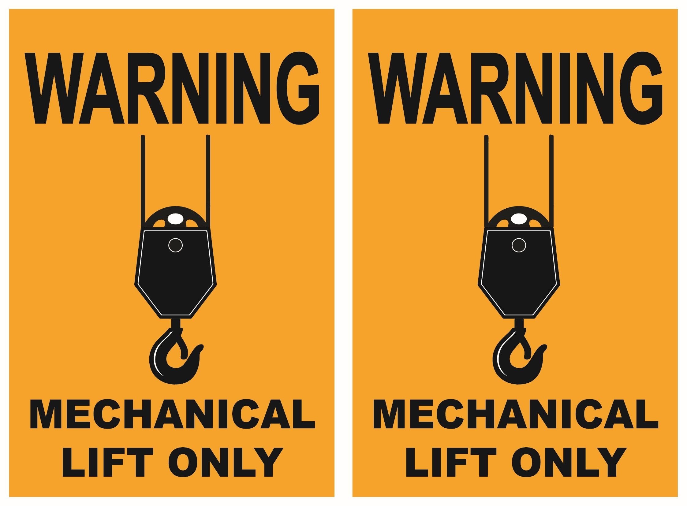 Isolock Lockout Tag - Warning - Mechanical Lift Only- Pk/25 Tags