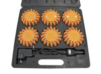 Road Flare, Kit Of 6, Rechargeable, With Charger