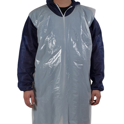 LDPE Sleeveless Smock, White, 1400mm X 800mm (250)