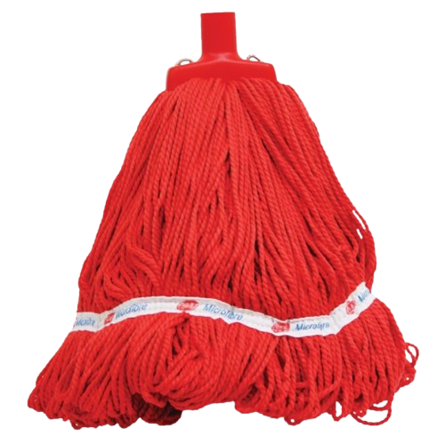 Looped Microfibre Mop Head - Red, 25mm x 400g / 330mm