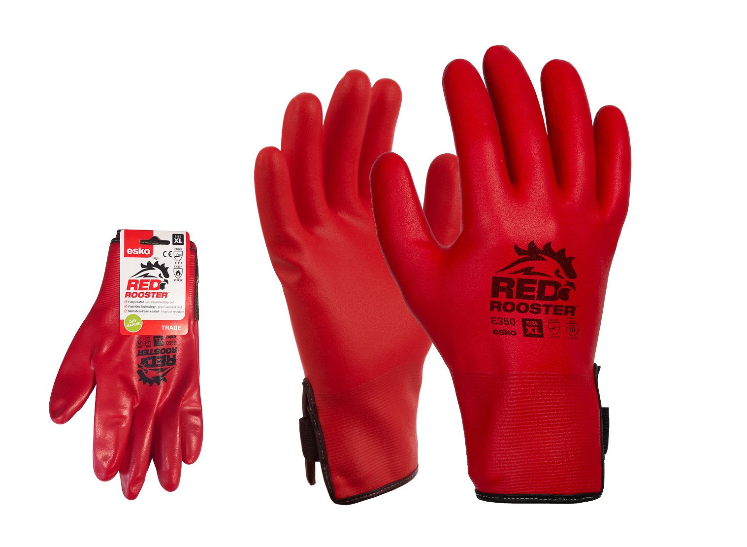 Red Rooster, Fully Coated Nbr Micro-Foam Driver Style Glove With Elasticated Wrist, With Header Card