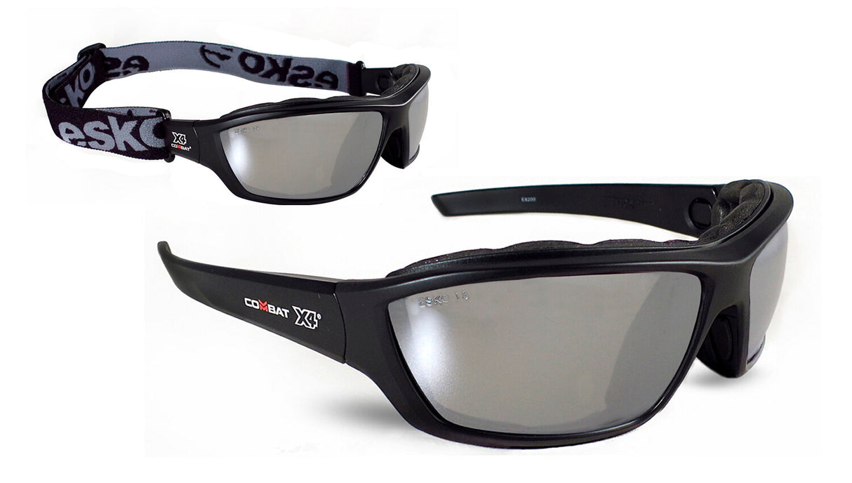 Esko Combat X4 Safety Eyewear, Foam Bound With High Impact R