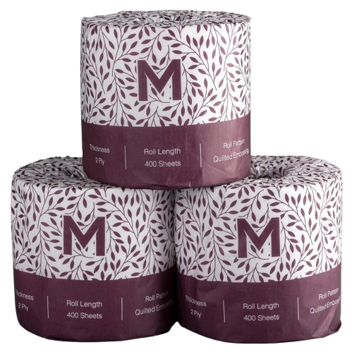 Luxury Wrapped Toilet Tissue White, 2 Ply, 400 Sheets (48)