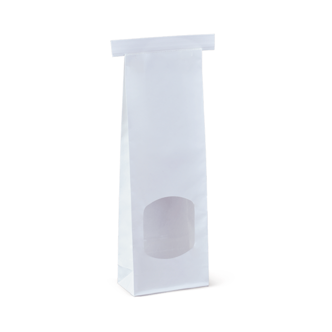 Detpak White Small Window Tin-Tie Bag (500)