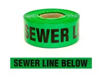 Trench Warning Tape - Sewer Main Below 75mm X 250m (Green)