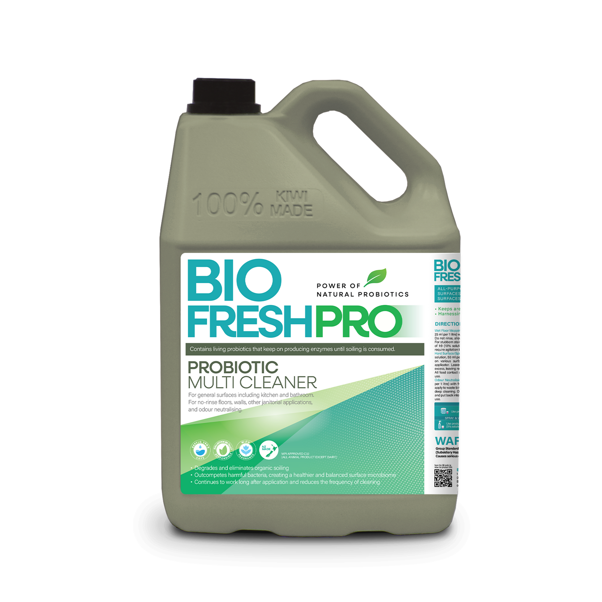 Bio Fresh Pro probiotic multi cleaner for kitchen, bathroom & janitorial use, 100% Kiwi made
