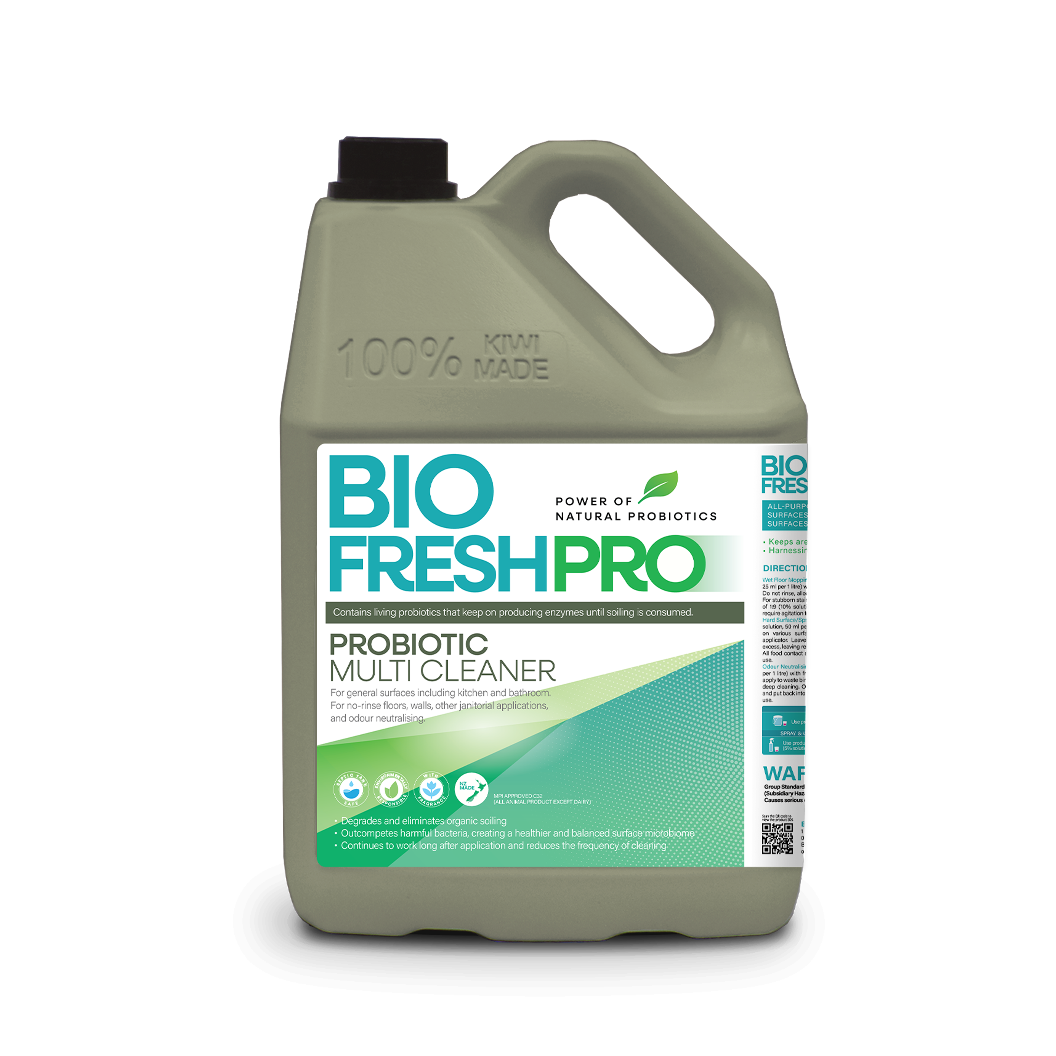 Bio Fresh Pro probiotic multi cleaner for kitchen, bathroom & janitorial use, 100% Kiwi made