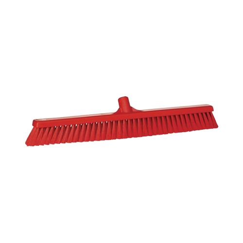 Red industrial broom for commercial cleaning and business supplies