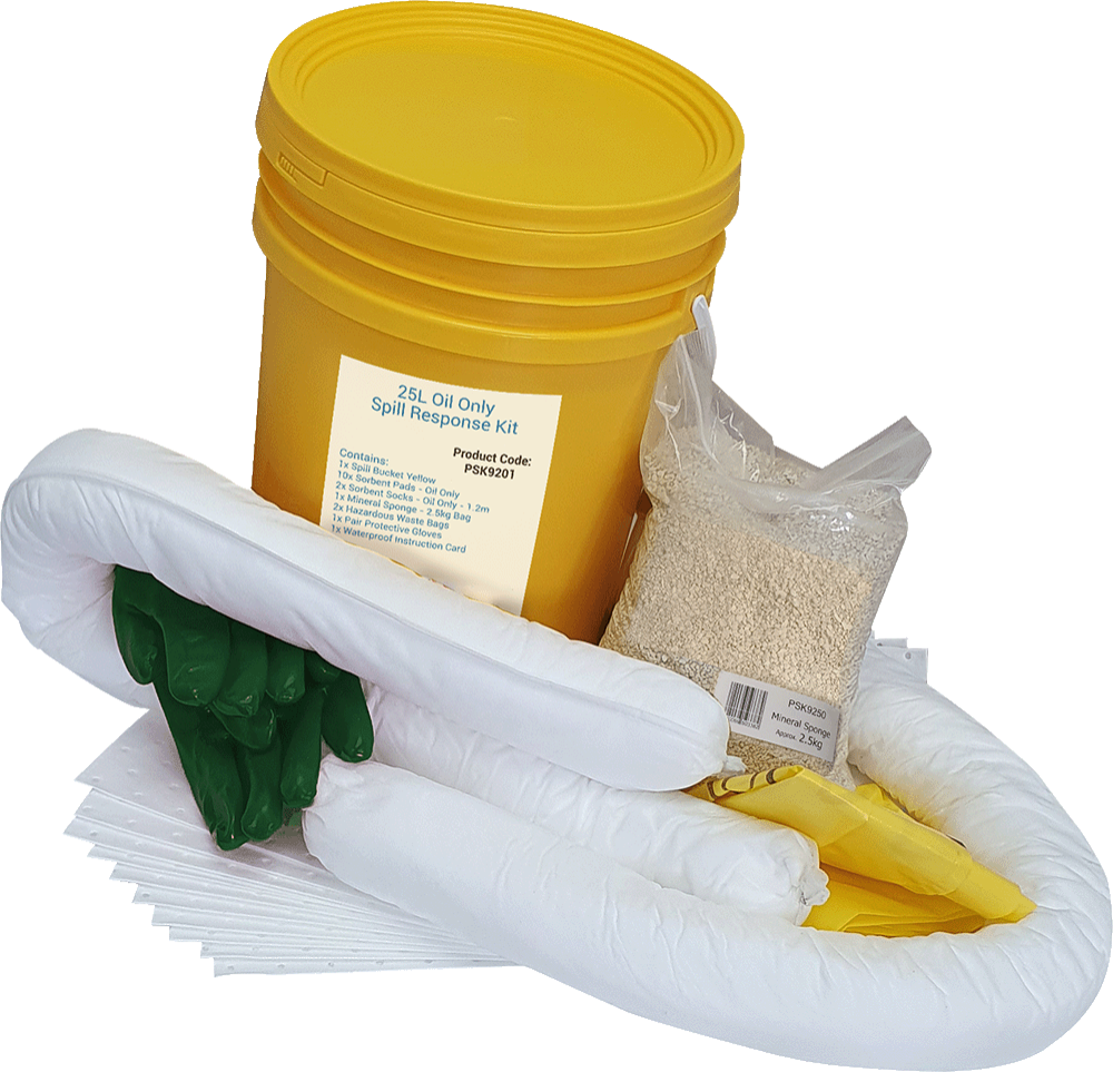 Esko - Oil/Fuel Spill Kit - 25l Workshop (Bucket) Yellow