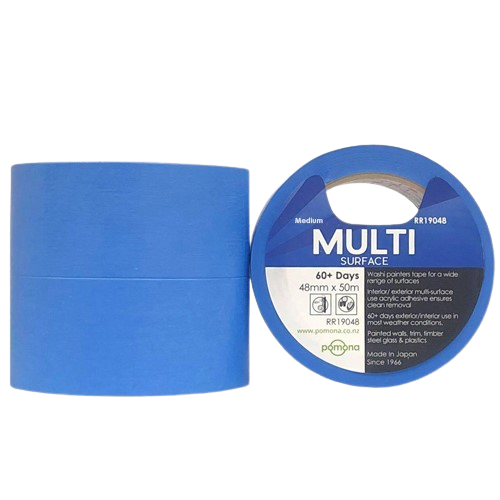 Washi Masking Tape, Exterior Multi Surface, Medium Tack, Blue, 24mm X 50m
