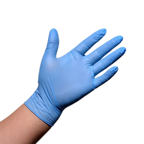 Blue disposable nitrile glove for food handling and hygiene in NZ businesses