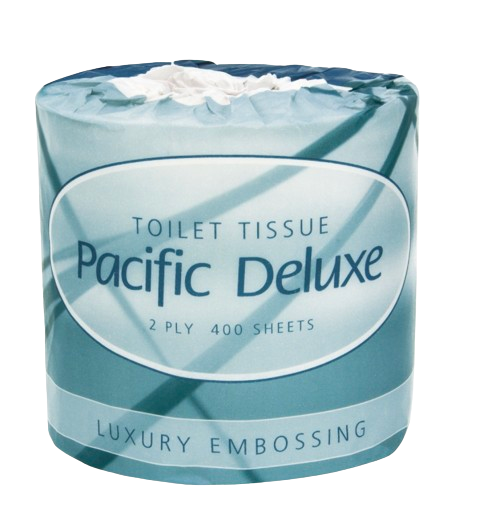 Pacific Deluxe Toilet Roll 2 Ply, 400 sheets, FSC Certified (48)