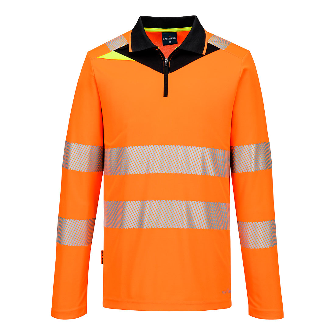 DX4 Hi-Vis Polo Shirt L/S, Orange/Black