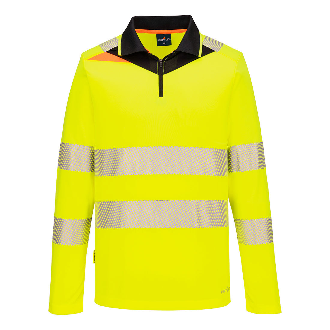 DX4 Hi-Vis Polo Shirt L/S, Yellow/Black