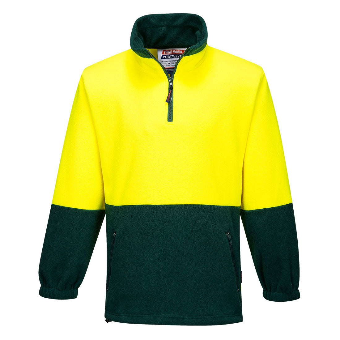 Hi-Vis Contrast 1/4 Zip Class D Polar Fleece, YG