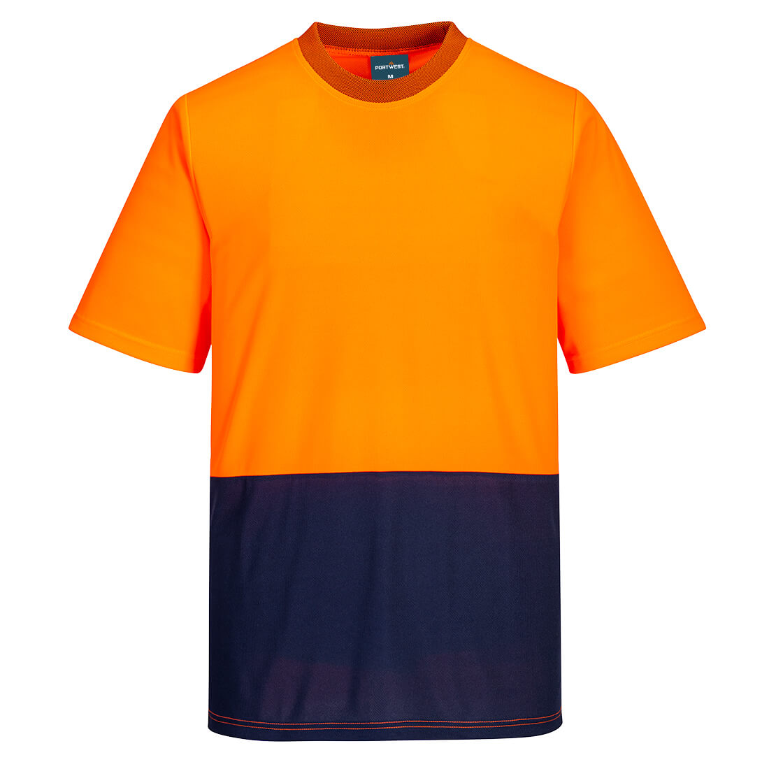 Hi-Vis Contrast Class D T-Shirt S/S, Orange/Navy