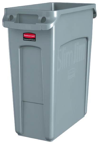 Rubbermaid SLIM JIM Container with Venting Channels 60L Blue