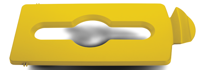 Rubbermaid SLIM JIM Recycling Station Mixed Recycling Lid Yellow
