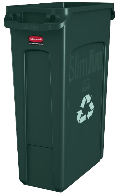 Rubbermaid SLIM JIM Container with Venting Channels 87L - Recycling