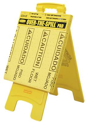 Rubbermaid OVER-THE-SPILL Pad Tablet; Contains 25 Pads