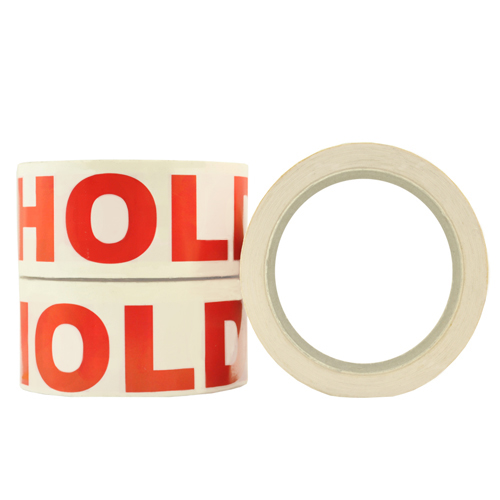 HOLD Premium Vinyl Rubber Printed Tape, 48mm X 66m