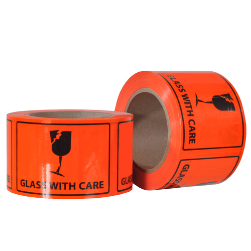 Glass With Care, Rippa Label, 72mm X 100mm X 66m
