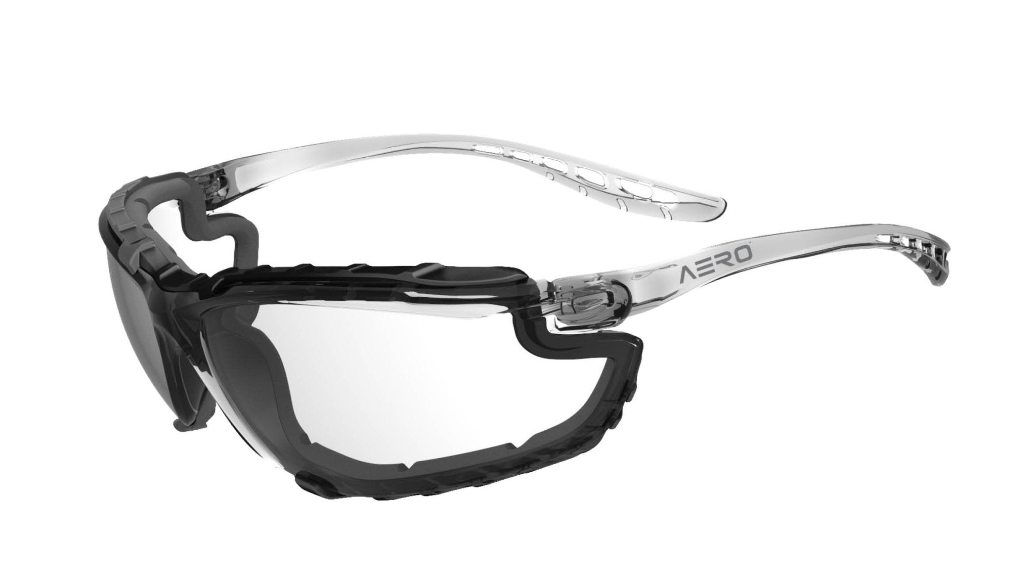 Aero Safety Spec, Anti-Fog Coating, Dielectric, Clear Lens With Foam Gasket + Head Strap - NZ Packaging