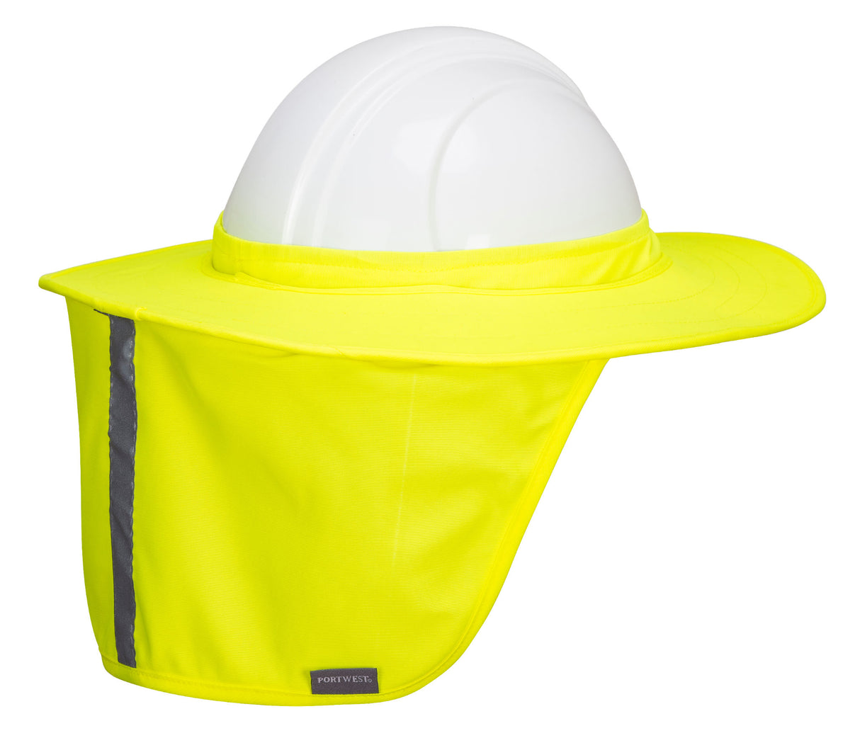 Hi-Vis Hard Hat Brim with Neck Shade, Yellow