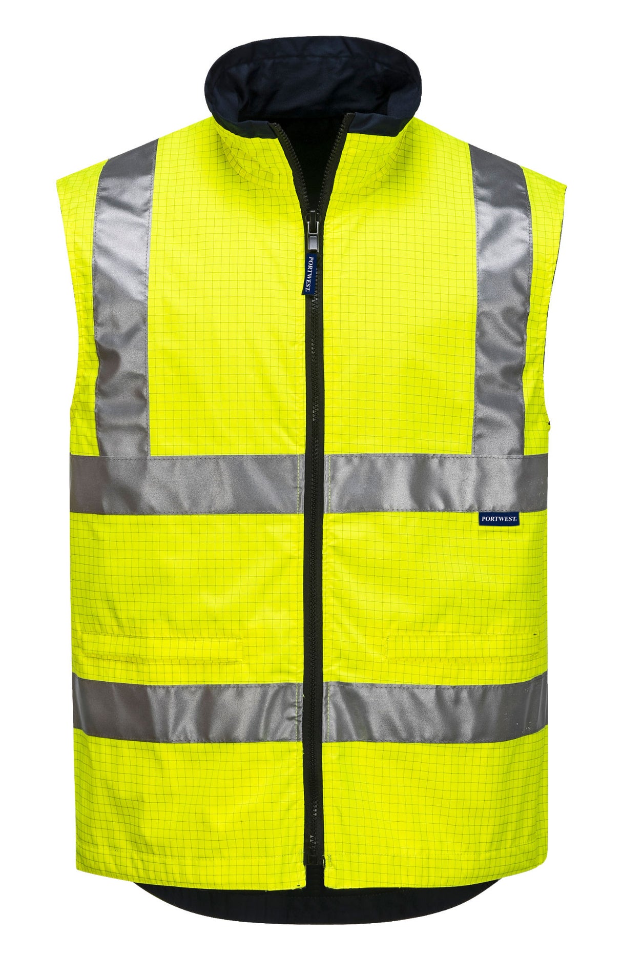 Mackay Hi-Vis Anti-Static Reversible Vest, Yellow