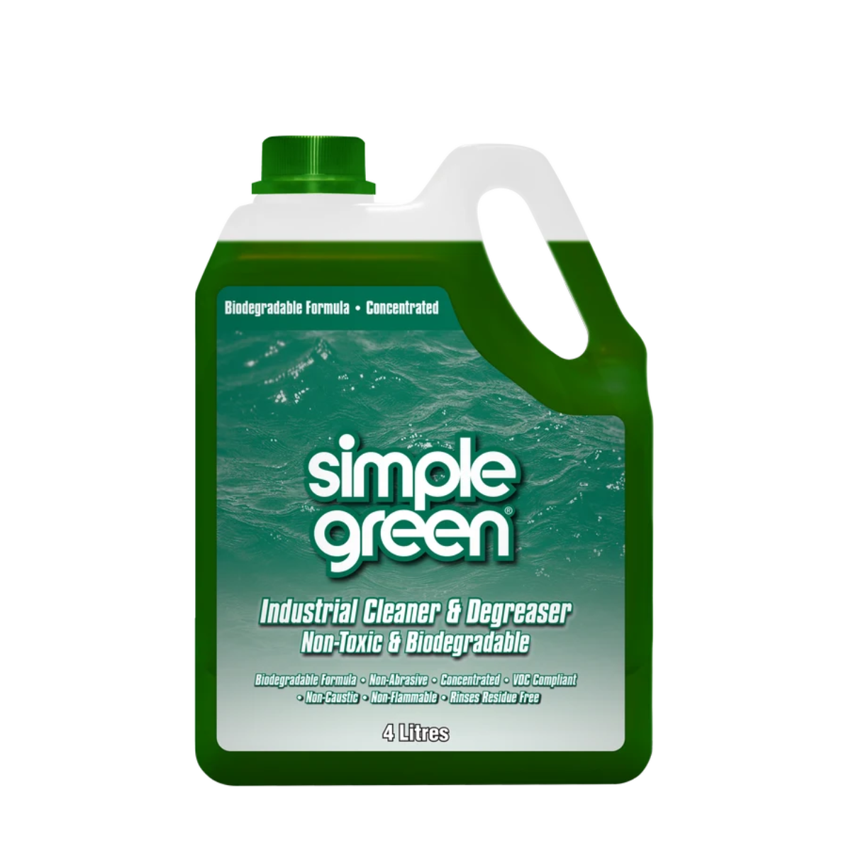 Simple Green 4L industrial cleaner & degreaser, biodegradable, non-toxic, concentrated formula