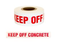 Warning Tape - Keep Off Concrete 75mm X 250m (White)