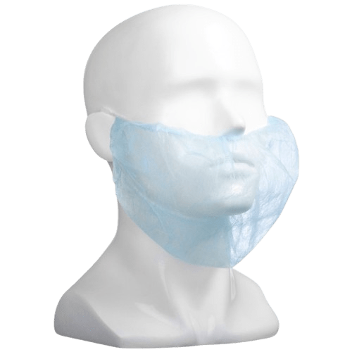 Beard Covers, Double Loop, Blue, 230mm x 430mm, 12gsm (1000) - NZ Packaging