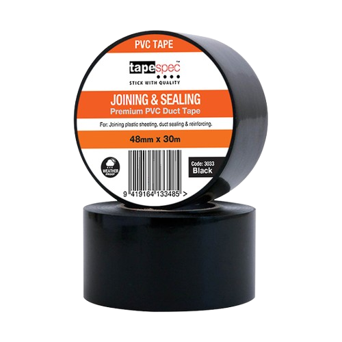 PVC Joining Tape Premium, Black, 48mm x 30m