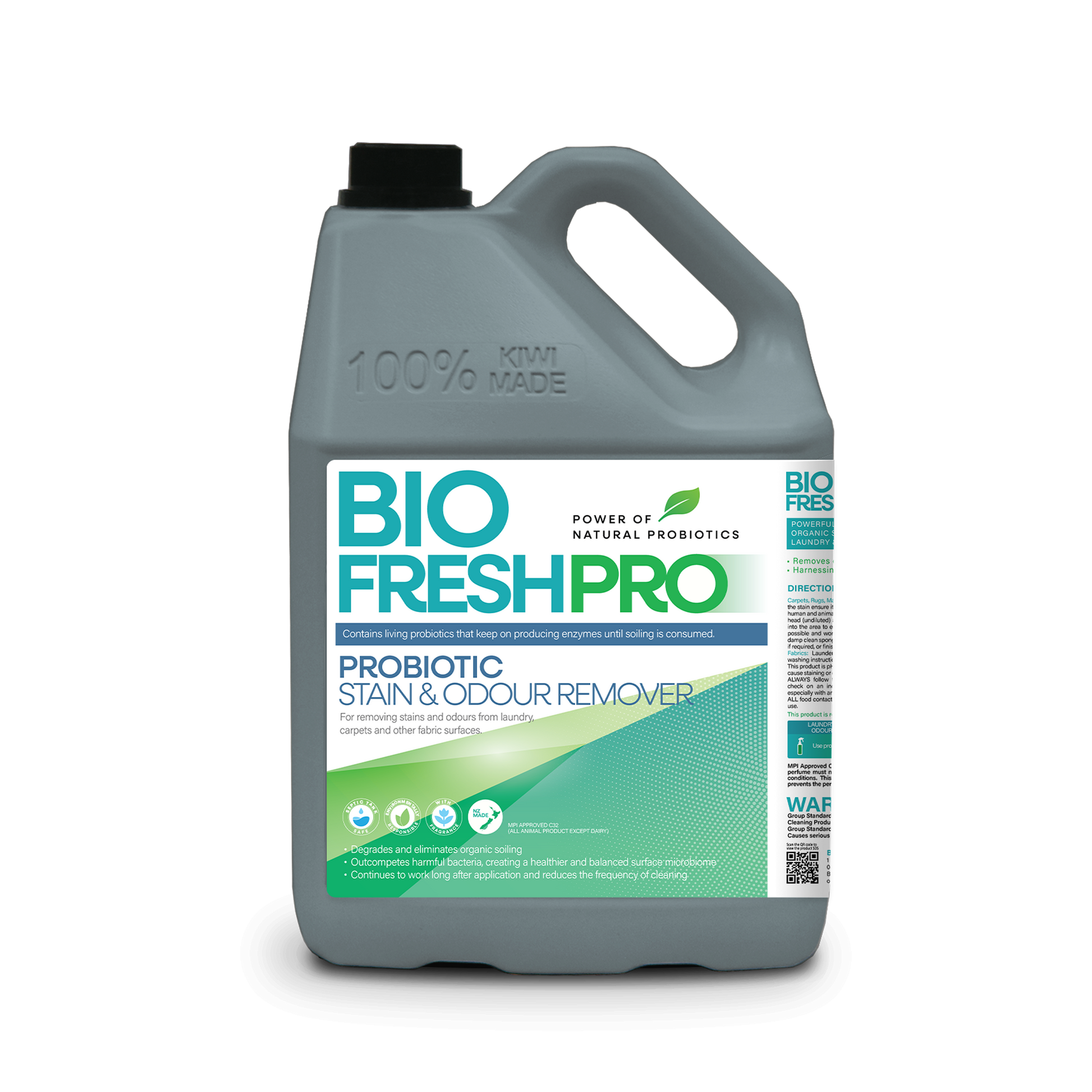 Bio Fresh Pro probiotic stain & odour remover for laundry, carpets, fabric surfaces, 100% Kiwi made