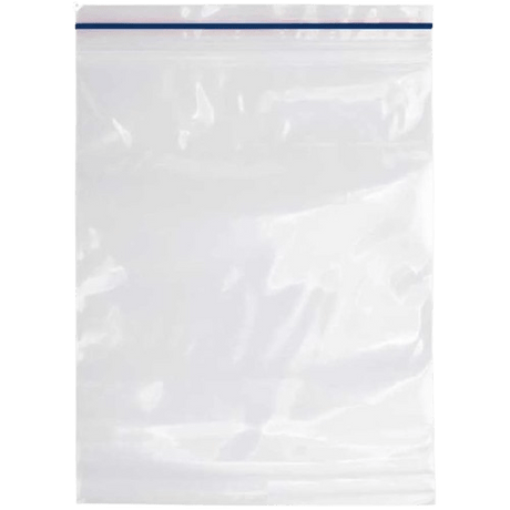 Black Stripe Minigrip Plastic Bags, 230mm X 305mm 70mu - NZ Packaging