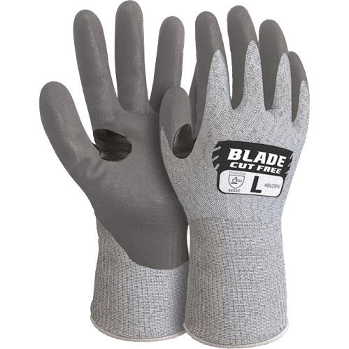 Blade Cut 5 Gloves, PU, Open Back Glove - NZ Packaging