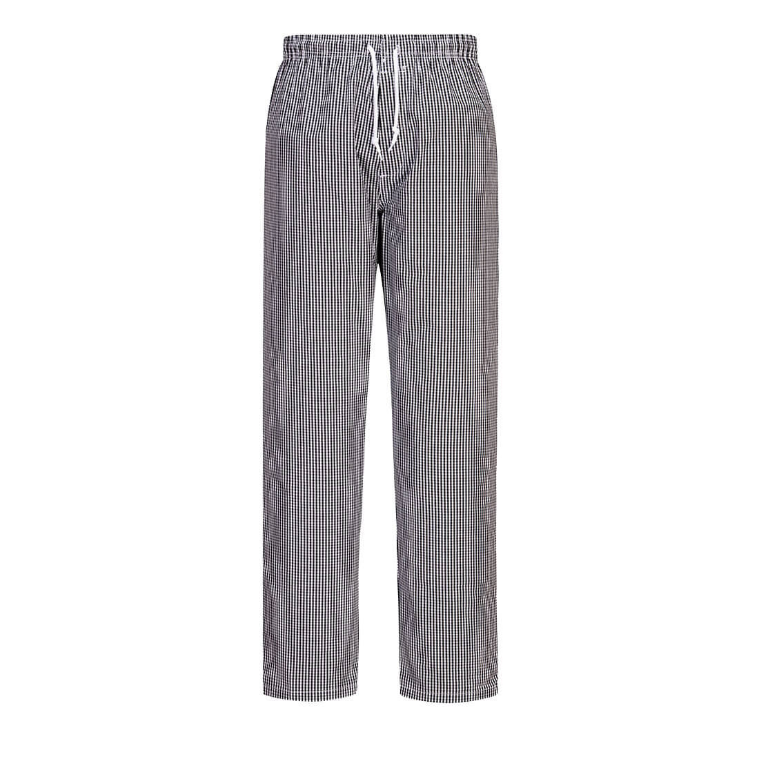 Bromley Chefs Pants, Black Check - NZ Packaging