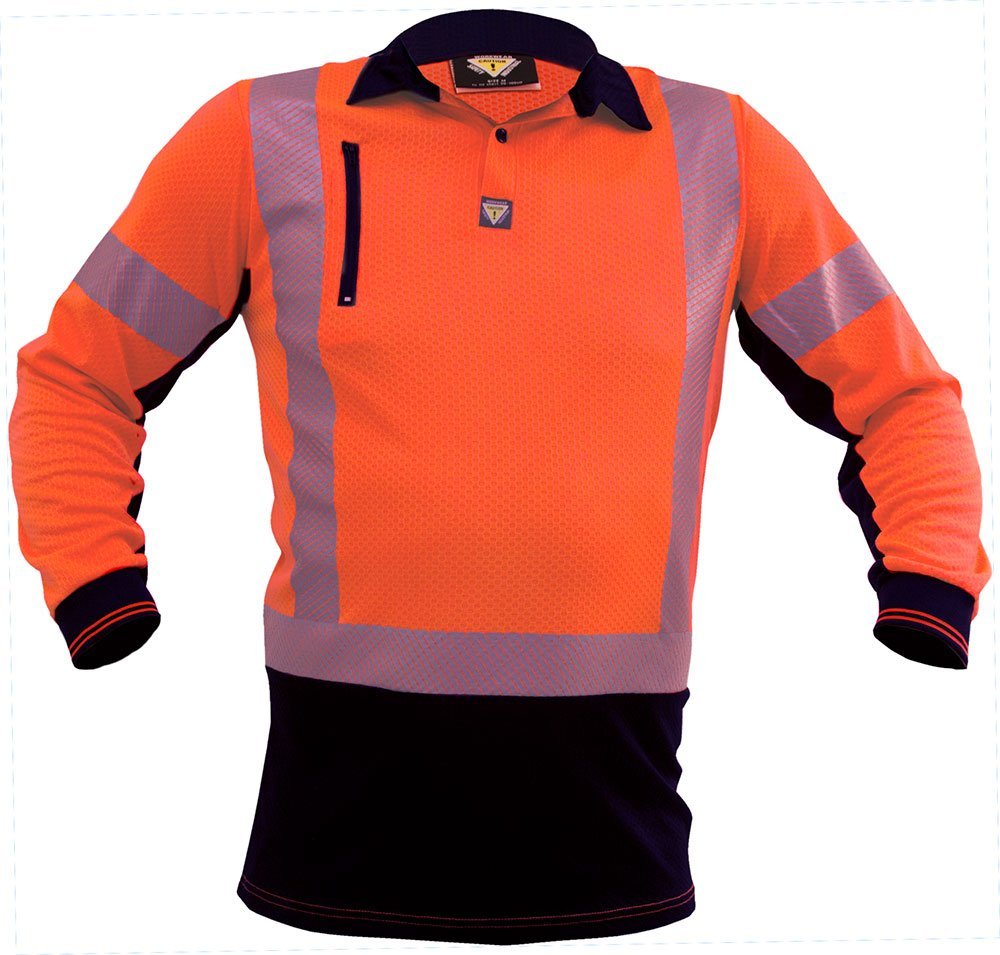 Caution D/N L/S Microvent Polo - NZ Packaging
