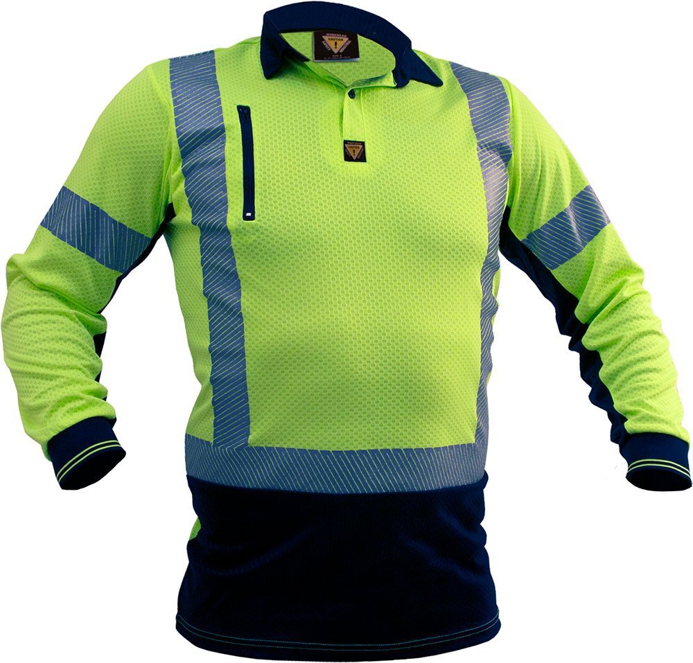 Caution D/N L/S Microvent Polo - NZ Packaging