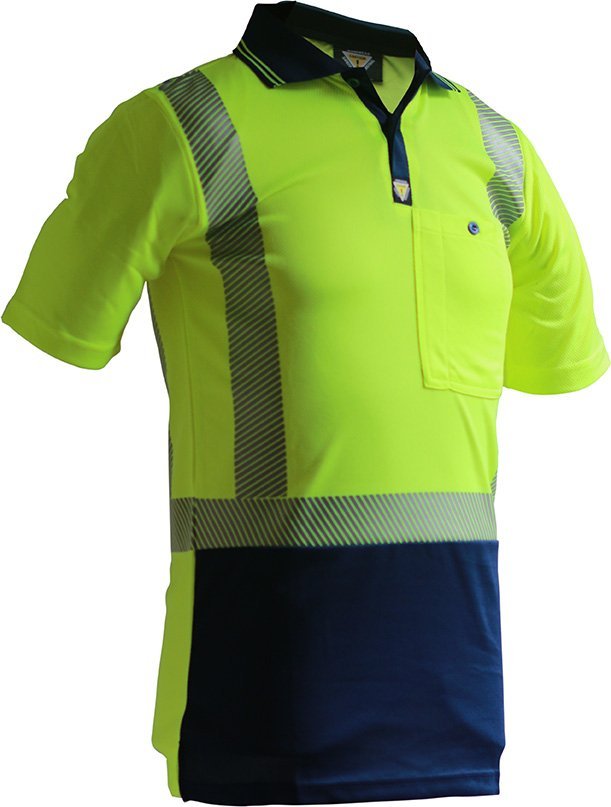 Caution D/N Segmented Tape Micro Fibre Polo - NZ Packaging
