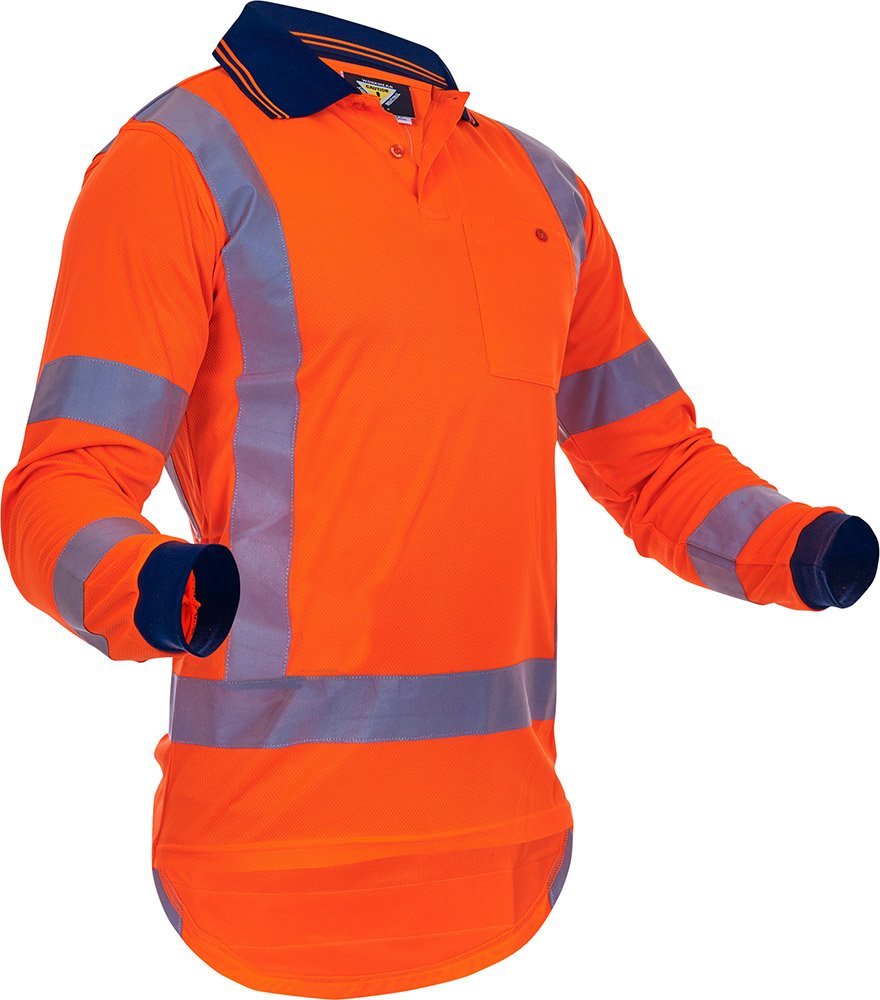 Caution L/S Ttmc-W Micro Fibre Polo - NZ Packaging