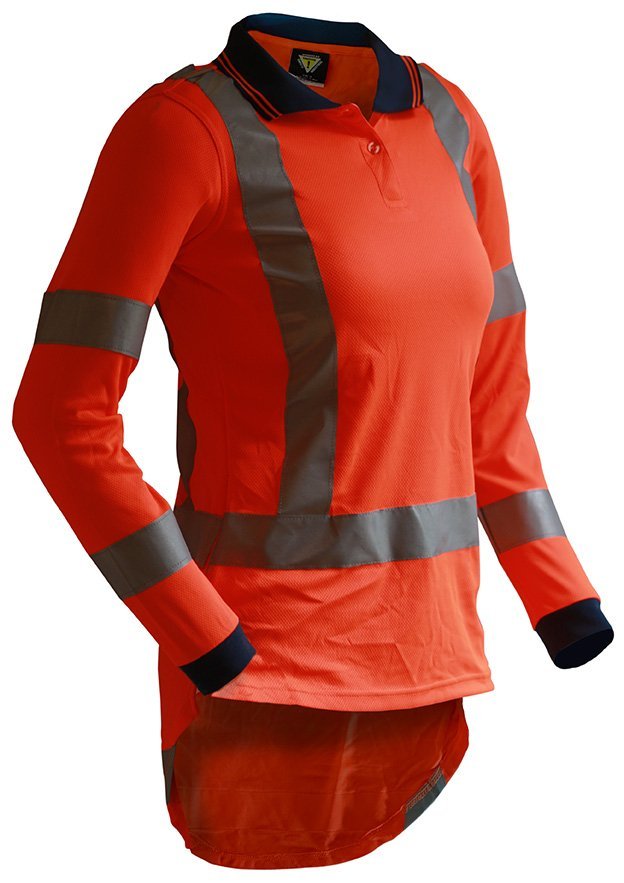 Caution L/S Ttmc-W Women's Micro Fibre Polo - NZ Packaging