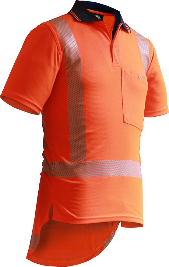Caution S/S Ttmc-W Segmented Tape Micro Fibre Polo - NZ Packaging