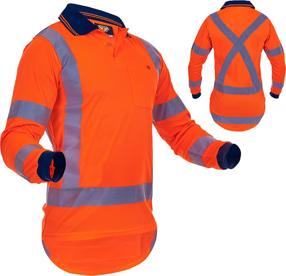 Caution Ttmc-W17 L/S Micro Fibre Polo - X-Back - NZ Packaging