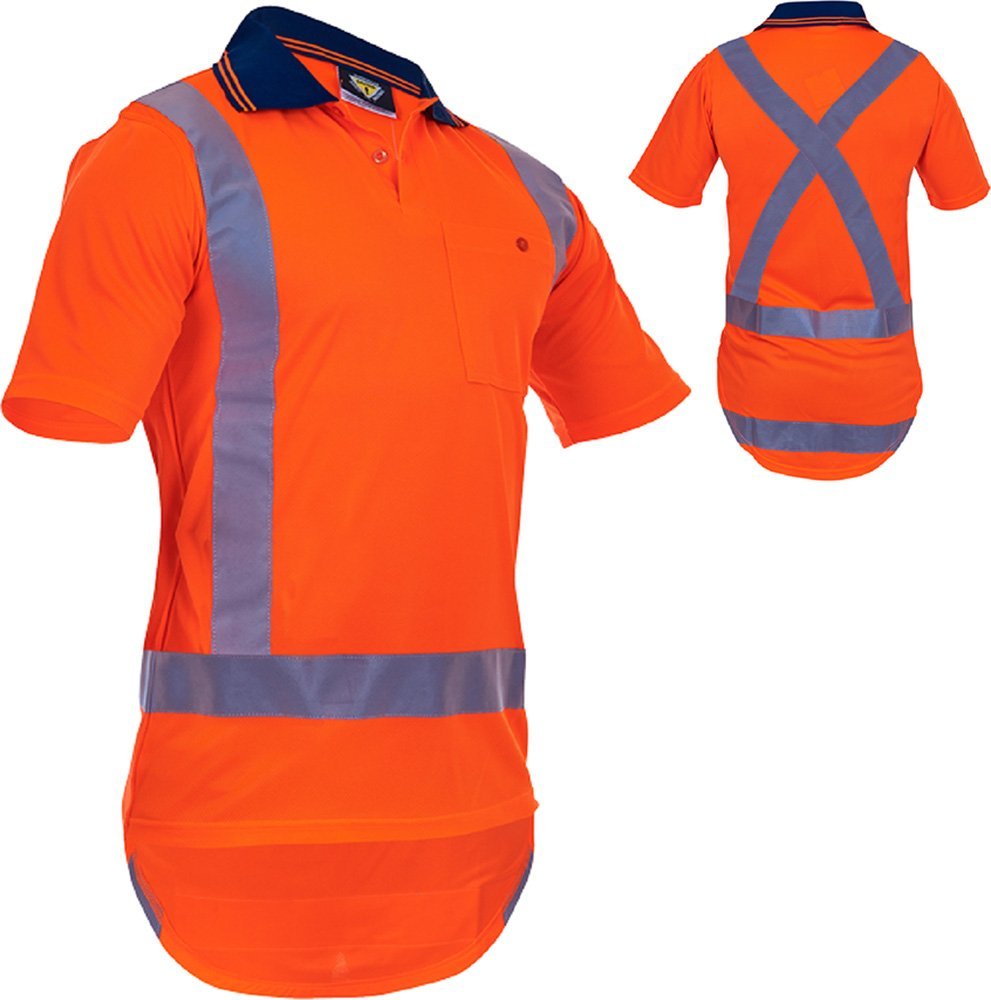Caution Ttmc-W17 S/S Micro Fibre Polo - X-Back - NZ Packaging