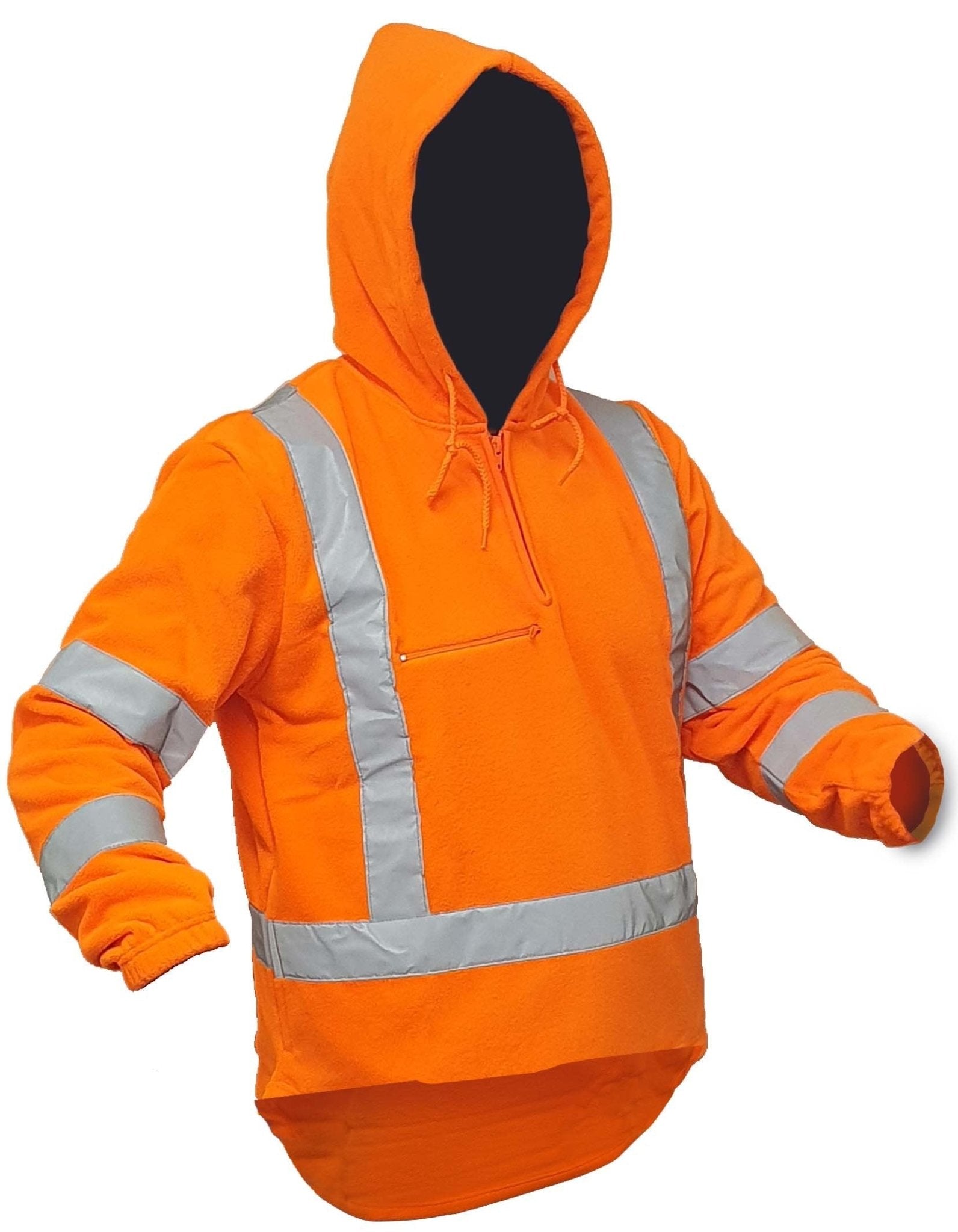 Caution Ttmc-W17 X-Back Polar Fleece 1/2 Zip Hoodi - NZ Packaging