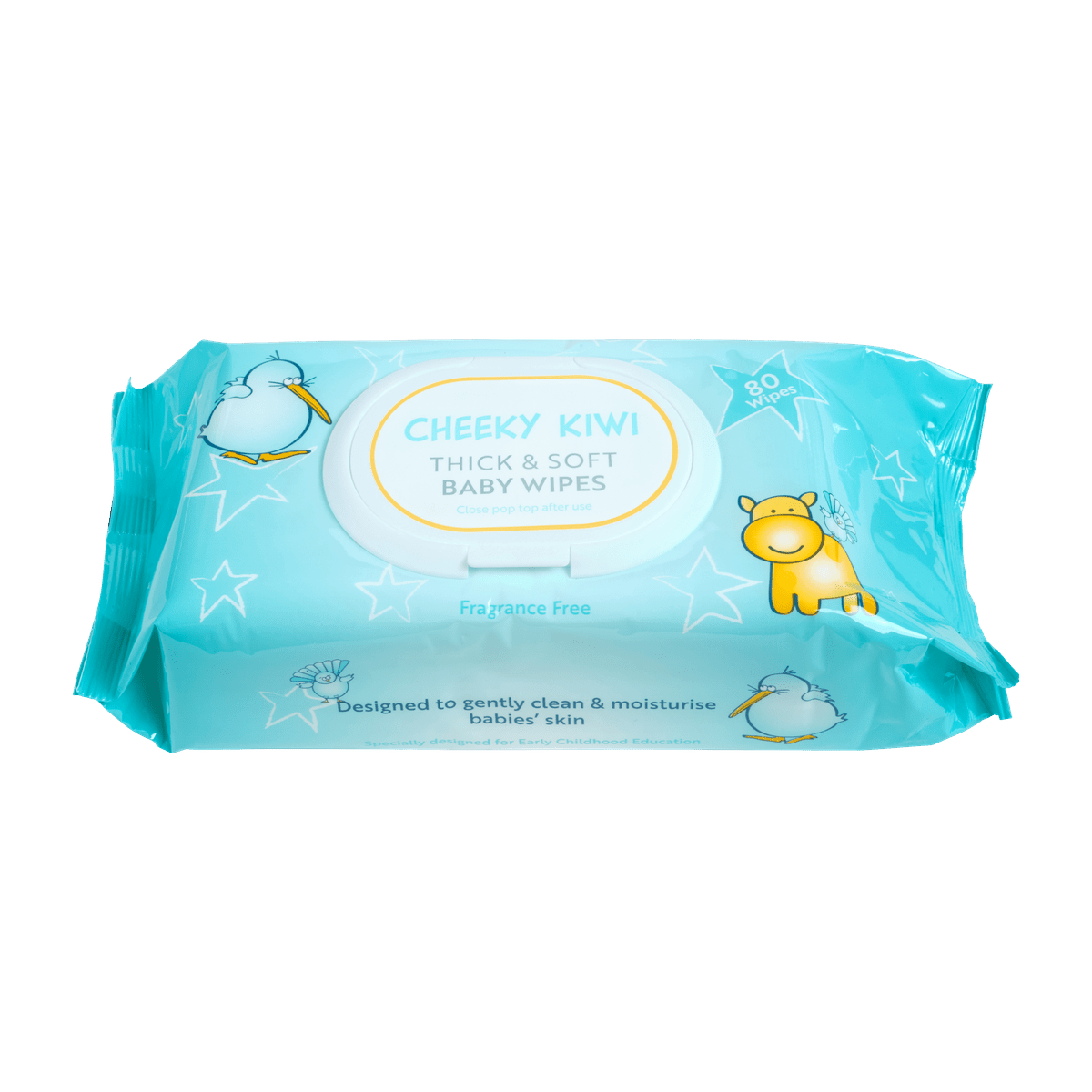 Cheeky Kiwi Baby Wet Wipes, Fragrance Free - NZ Packaging