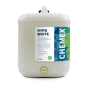Chemex Hypo - White Sodium Hypochlorite Solution 12%, 20L (DG Class 8) - NZ Packaging